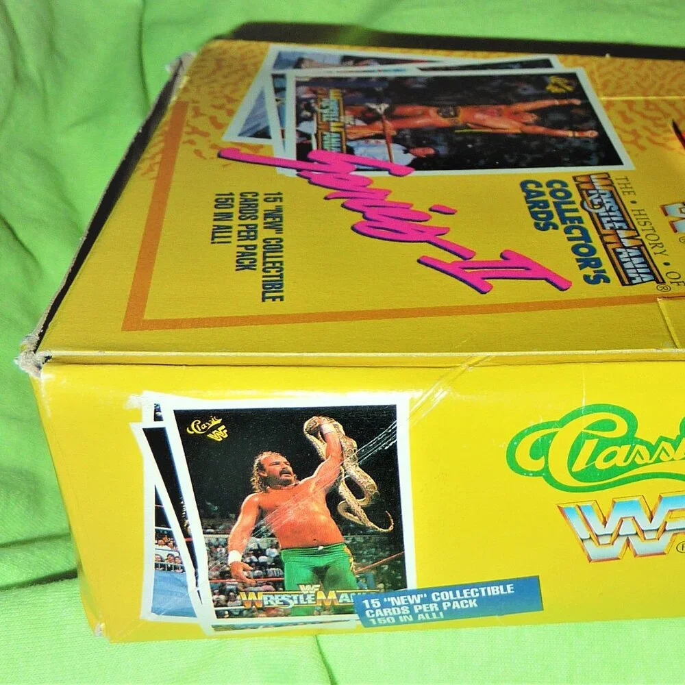 Classic WWF Wrestlemania Series II 34 sealed packs & box vintage wrestling cards